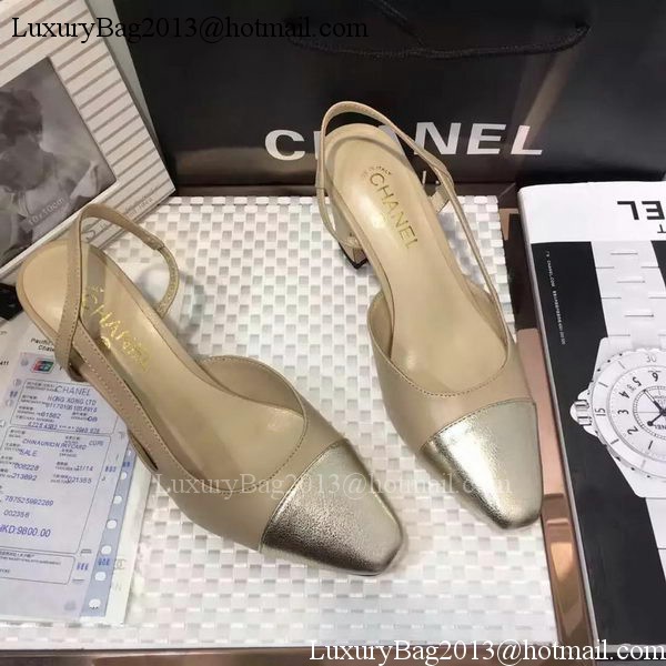 Chanel 60mm Leather Pump CH2077 Apricot