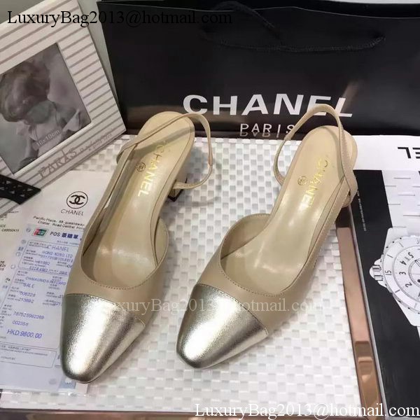 Chanel 60mm Leather Pump CH2077 Apricot