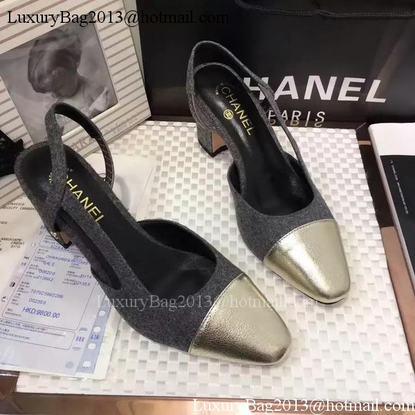 Chanel 60mm Leather Pump CH2077 Grey