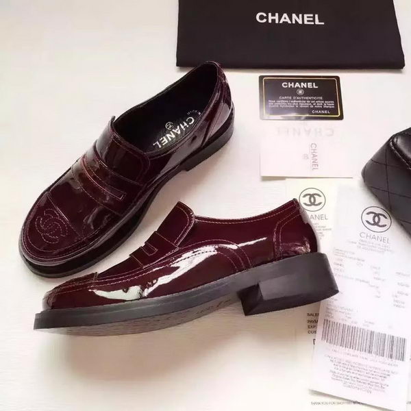 Chanel Casual Shoes Leather CH2062 Wine