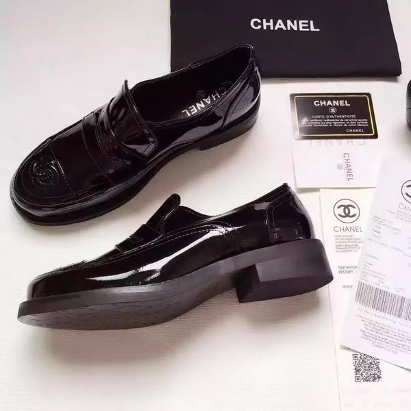 Chanel Casual Shoes Leather CH2063 Black