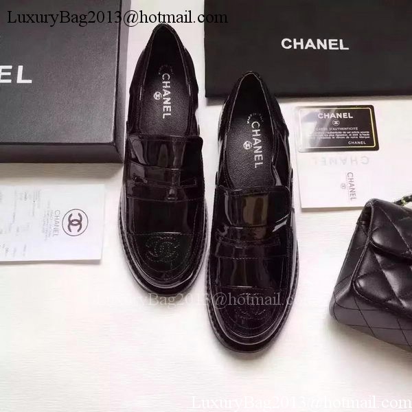 Chanel Casual Shoes Leather CH2063 Black