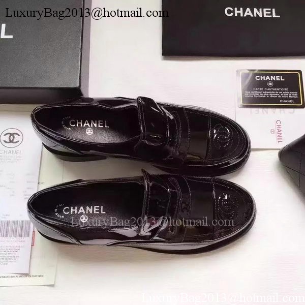 Chanel Casual Shoes Leather CH2063 Black