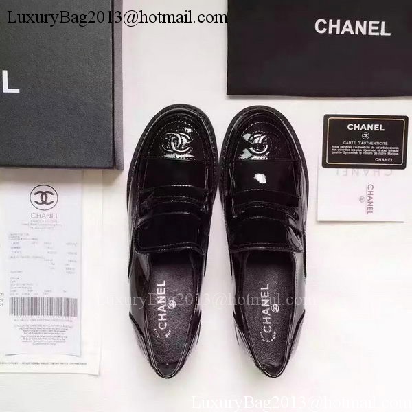 Chanel Casual Shoes Leather CH2063 Black