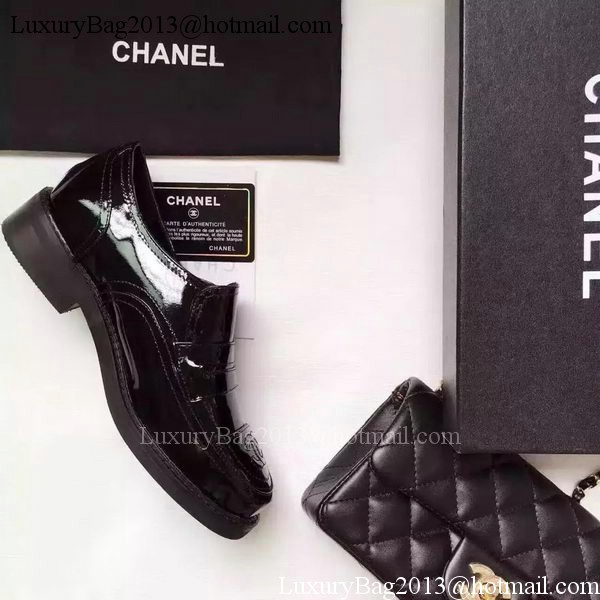 Chanel Casual Shoes Leather CH2063 Black