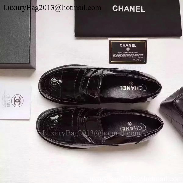 Chanel Casual Shoes Leather CH2063 Black