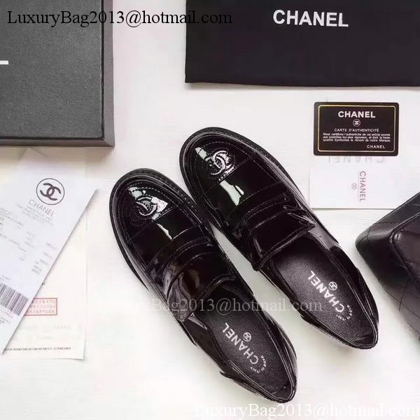 Chanel Casual Shoes Leather CH2063 Black