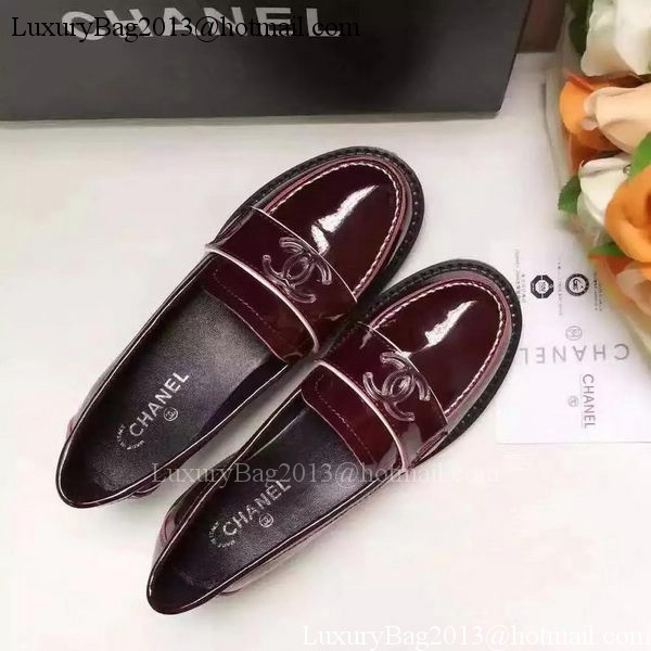 Chanel Casual Shoes Leather CH2064 Wine