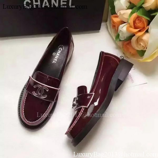 Chanel Casual Shoes Leather CH2064 Wine