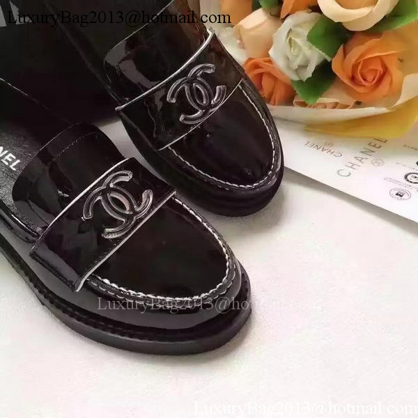 Chanel Casual Shoes Leather CH2065 Black