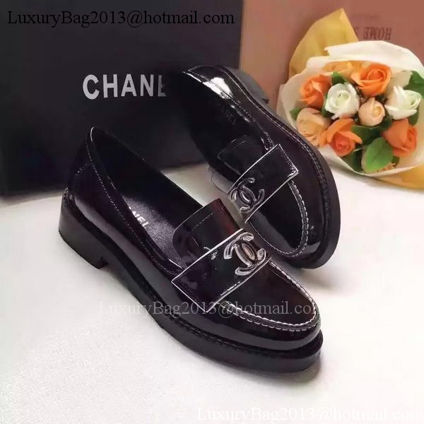 Chanel Casual Shoes Leather CH2065 Black