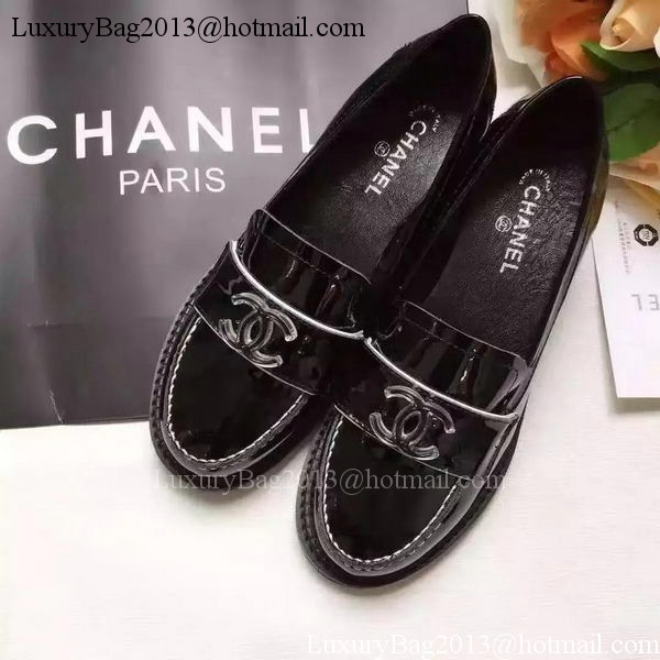 Chanel Casual Shoes Leather CH2065 Black