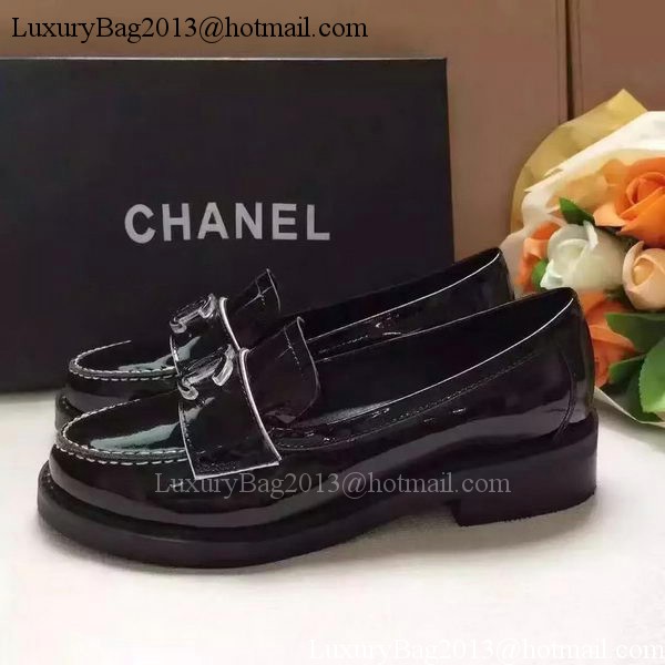 Chanel Casual Shoes Leather CH2065 Black