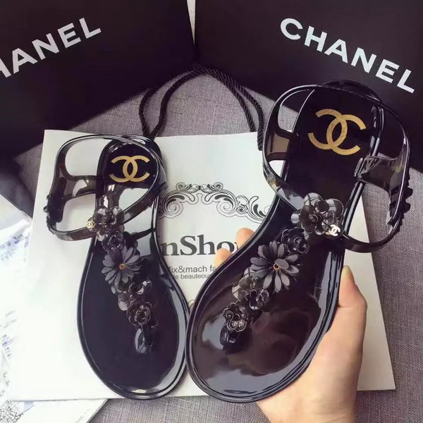 Chanel Leather Sandal CH2067 Black