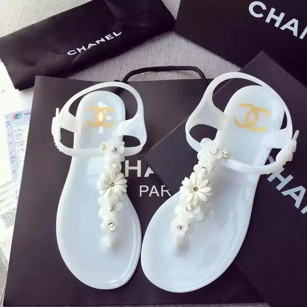 Chanel Leather Sandal CH2067 White
