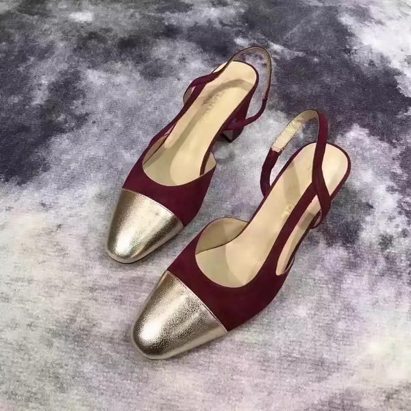 Chanel Leather Sandal CH2069 Wine