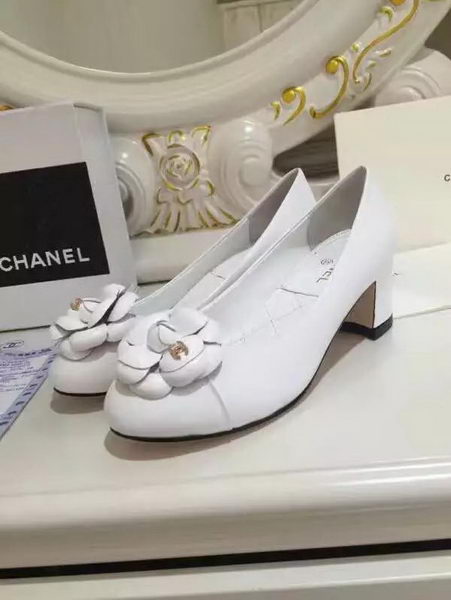 Chanel Sheepskin Leather 50mm Pump CH2075 White