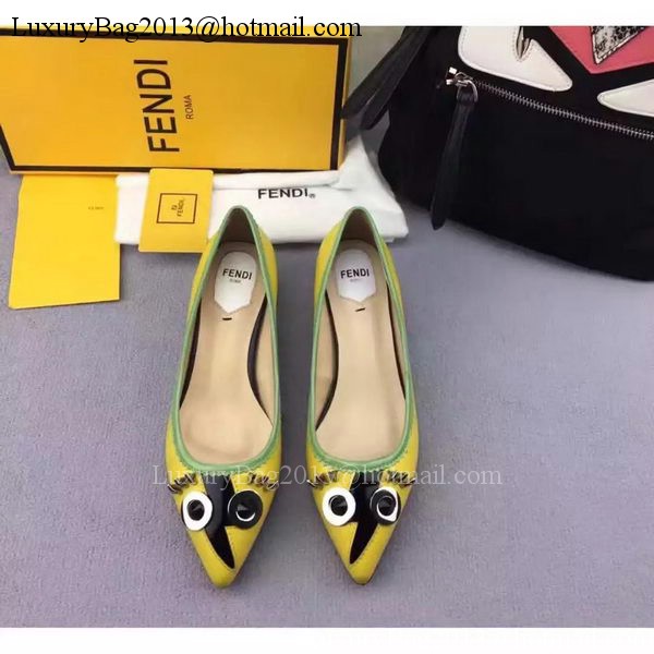 Fendi Ballerina Leather FD173 Yellow