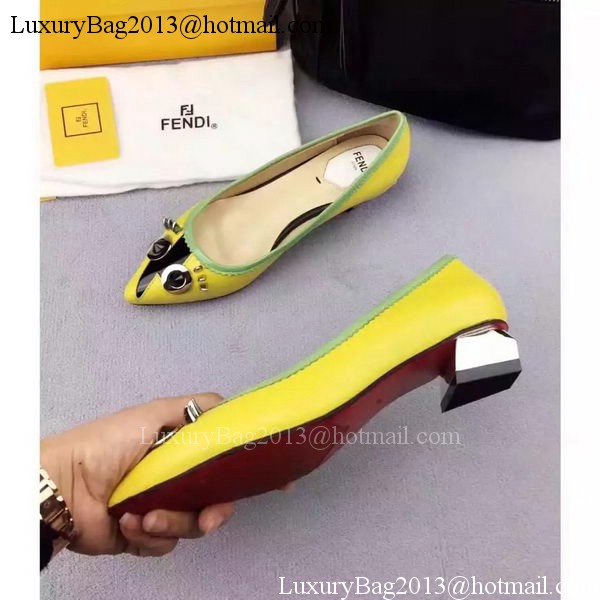 Fendi Ballerina Leather FD173 Yellow