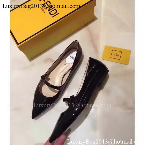 Fendi Patent Leather Ballerina FD174 Black