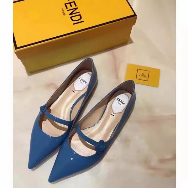 Fendi Patent Leather Ballerina FD174 Blue