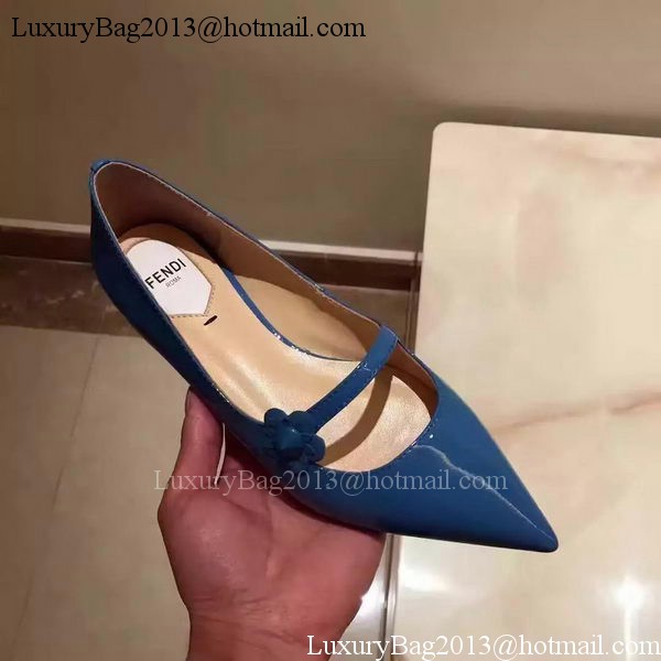 Fendi Patent Leather Ballerina FD174 Blue