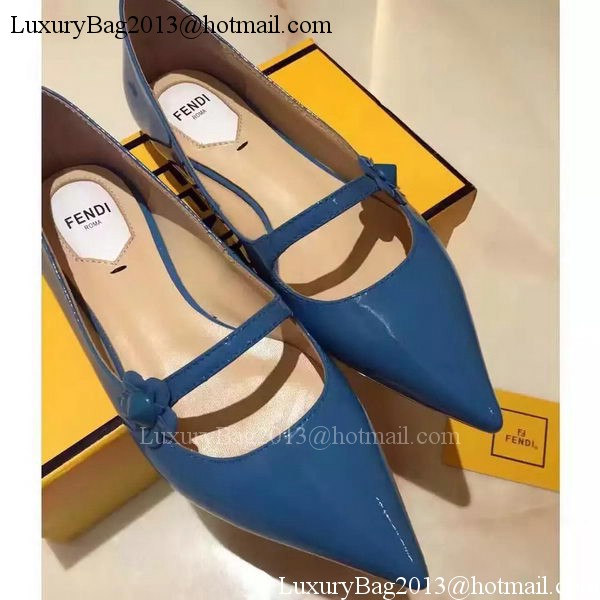 Fendi Patent Leather Ballerina FD174 Blue