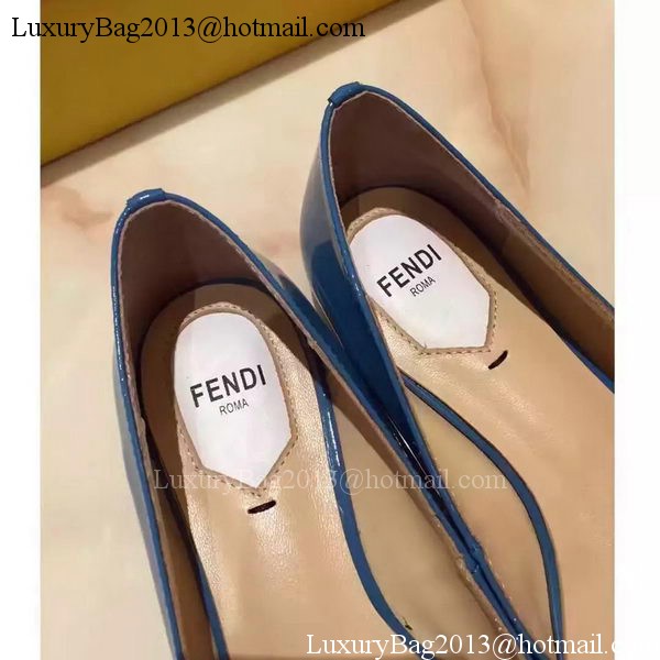 Fendi Patent Leather Ballerina FD174 Blue