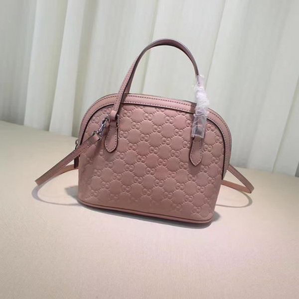 Gucci Calfskin Leather Small Tote Bag 341504 Pink