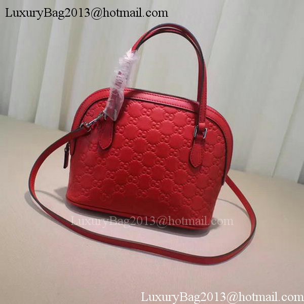Gucci Calfskin Leather Small Tote Bag 341504 Red