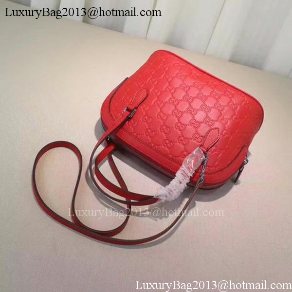 Gucci Calfskin Leather Small Tote Bag 341504 Red