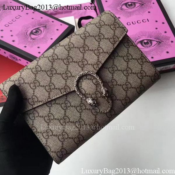 Gucci Dionysus GG Supreme Shoulder Bag 401231 Apricot