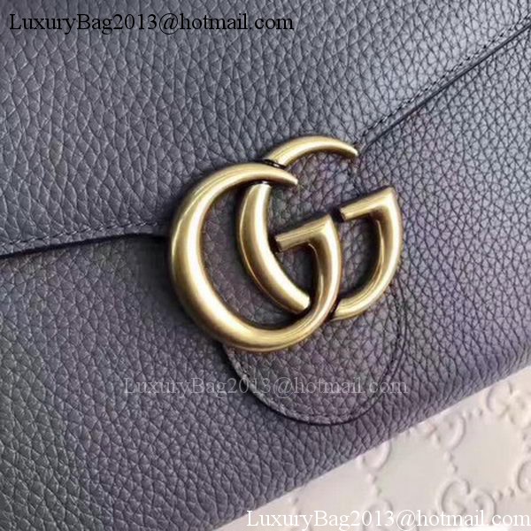 Gucci GG Marmont Leather mini Chain Bag 401232 Grey