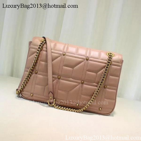 Gucci GG Marmont Mmatelasse Shoulder Bag 443496 Pink