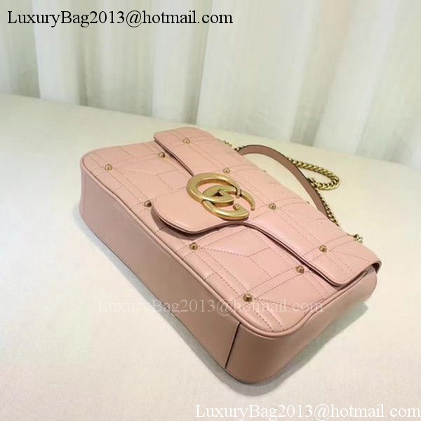 Gucci GG Marmont Mmatelasse Shoulder Bag 443496 Pink