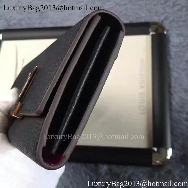 Louis Vuitton Calfskin Leather CAPUCINES WALLET M61249 Black