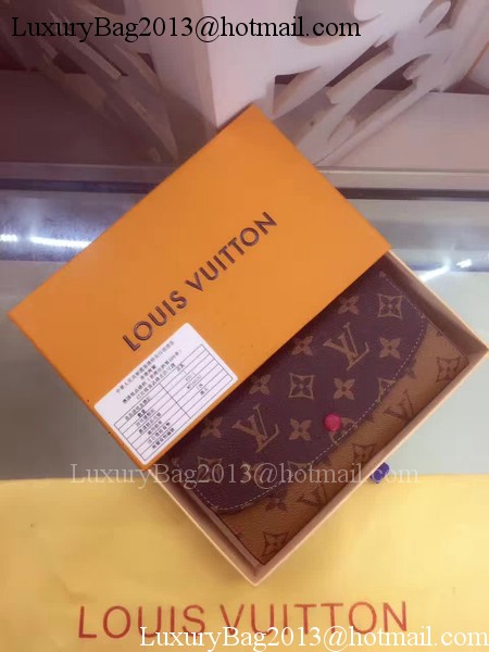 Louis Vuitton Monogram Canvas Emilie Wallet M60136 Rose