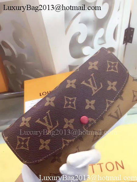 Louis Vuitton Monogram Canvas Emilie Wallet M60136 Rose