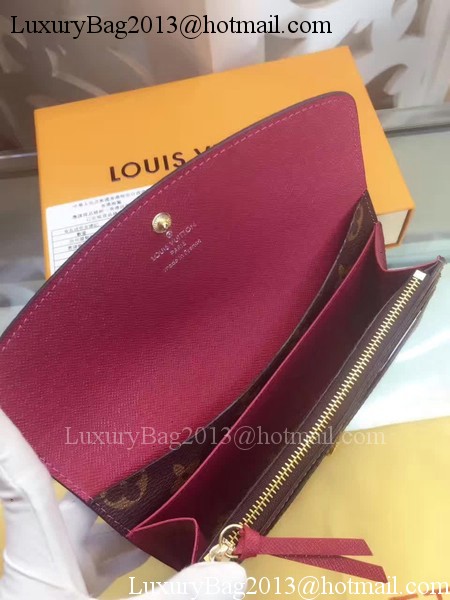 Louis Vuitton Monogram Canvas Emilie Wallet M60136 Rose