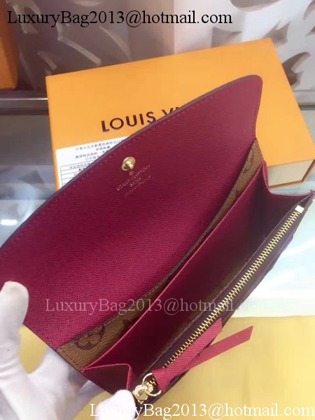 Louis Vuitton Monogram Canvas Emilie Wallet M60136 Rosy