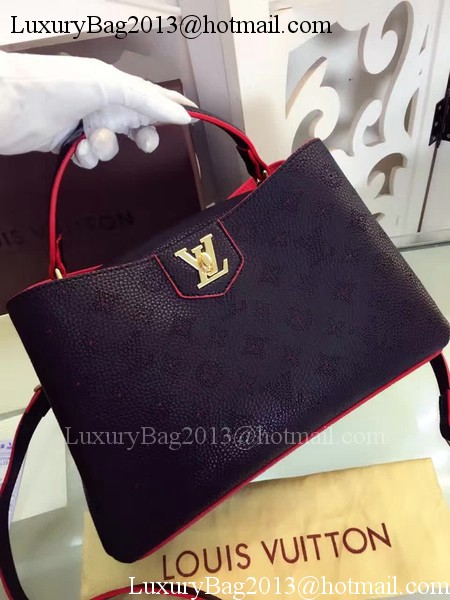 Louis Vuitton Monogram Leather Tote Bag M42126 Black