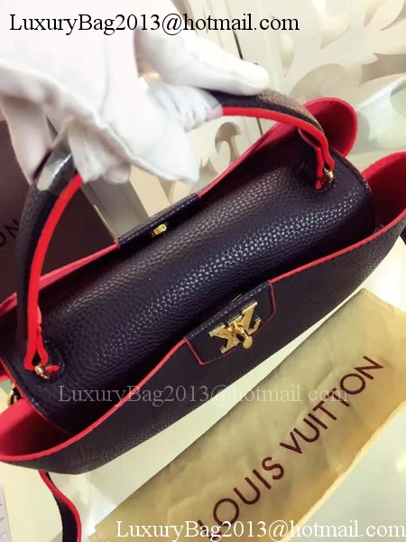 Louis Vuitton Monogram Leather Tote Bag M42126 Black
