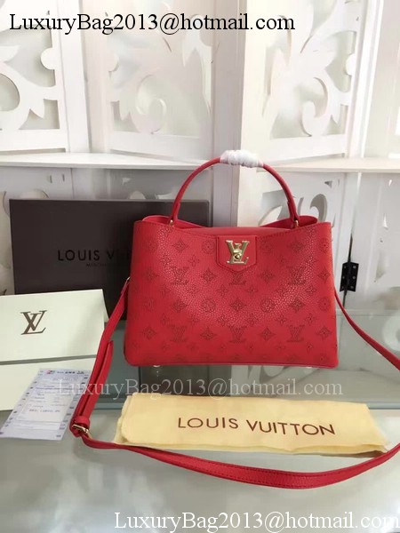 Louis Vuitton Monogram Leather Tote Bag M42126 Red