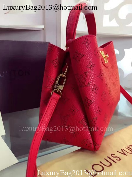 Louis Vuitton Monogram Leather Tote Bag M42126 Red