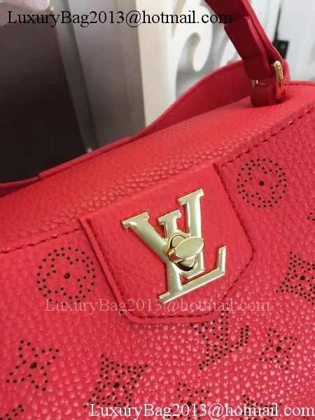 Louis Vuitton Monogram Leather Tote Bag M42126 Red