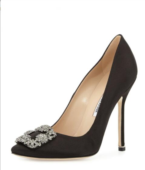 Manolo Blahnik Ballerina Satin Canvas MB0887 Black