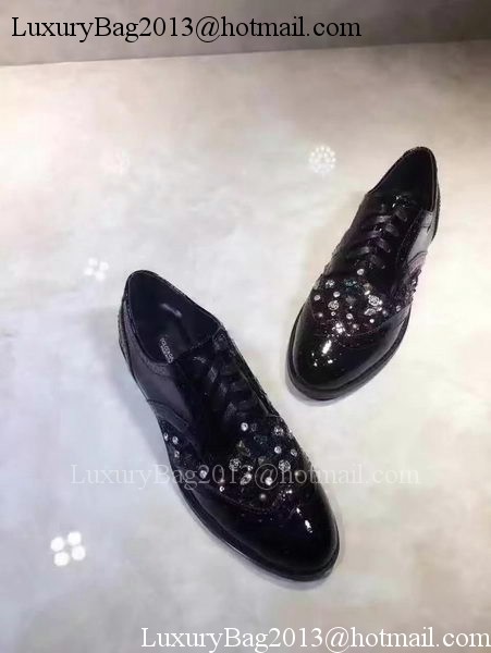 Prada Leather Casual Shoes PD732 Black