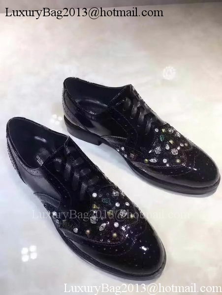 Prada Leather Casual Shoes PD732 Black