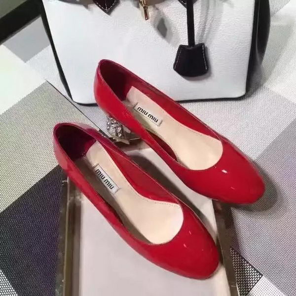 miu miu Leather 50mm Pump MM548 Red