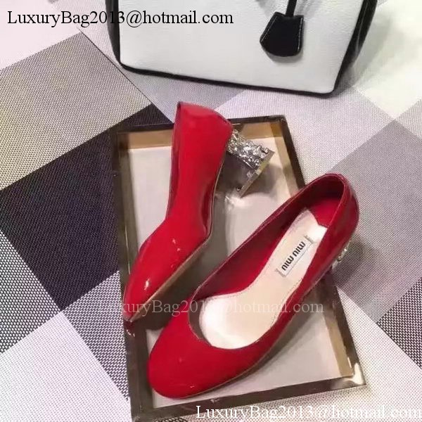 miu miu Leather 50mm Pump MM548 Red